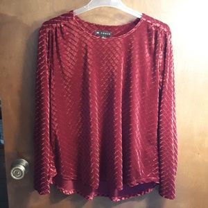 Velvet feel blouse